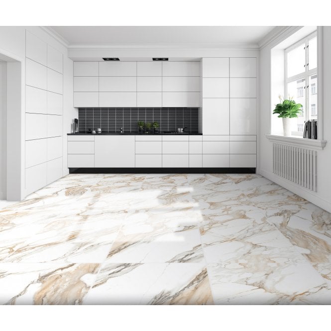 Gold Sugar Effect 60cm x 120cm Marble Effect Tiles