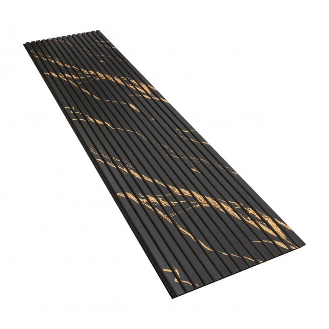 Golden Black Matt Acoustic Wood Panel 240cm x 60cm x 21mm