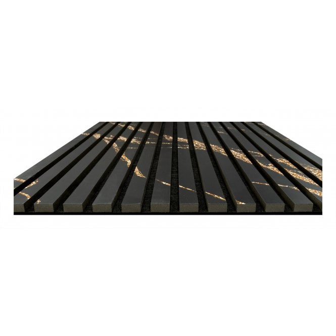 Golden Black Matt Acoustic Wood Panel 240cm x 60cm x 21mm