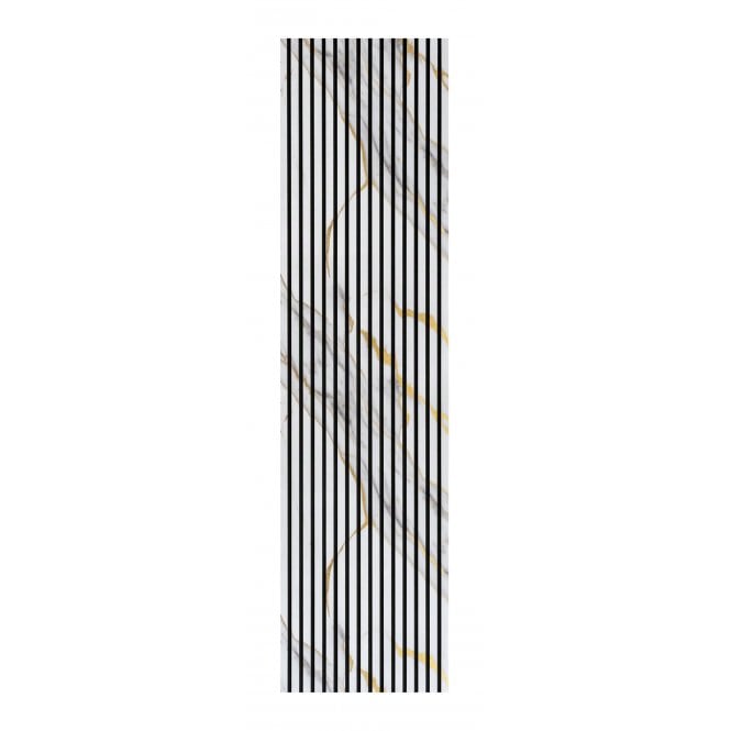 Golden White Gloss Acoustic Wood Panel 240cm x 60cm x 21mm