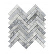 Goya Honed Marble 28cm x 30.5cm Herringbone Mosaic Tile