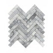 Goya Honed Marble 28cm x 30.5cm Herringbone Mosaic Tile