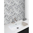 Goya Honed Marble 28cm x 30.5cm Herringbone Mosaic Tile