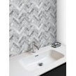 Goya Honed Marble 28cm x 30.5cm Herringbone Mosaic Tile