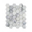 Goya Honed Marble 28cm x 30.5cm Hexagon Mosaic Tile