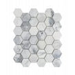 Goya Honed Marble 28cm x 30.5cm Hexagon Mosaic Tile
