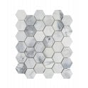Goya Honed Marble 28cm x 30.5cm Hexagon Mosaic Tile