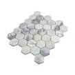 Goya Honed Marble 28cm x 30.5cm Hexagon Mosaic Tile