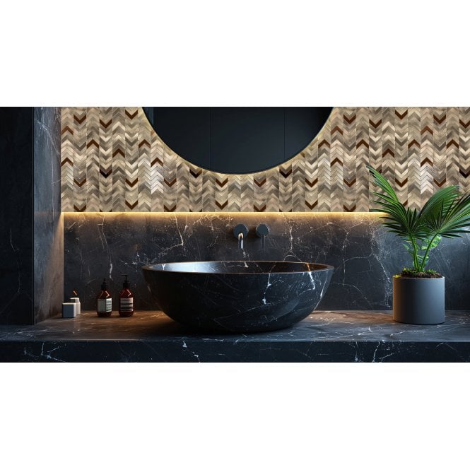 Gravity Aluminium Arrow Copper 28.1cm x 28.5cm (1cm x 4cm) Mosaic Tile