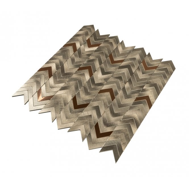 Gravity Aluminium Arrow Copper 28.1cm x 28.5cm (1cm x 4cm) Mosaic Tile