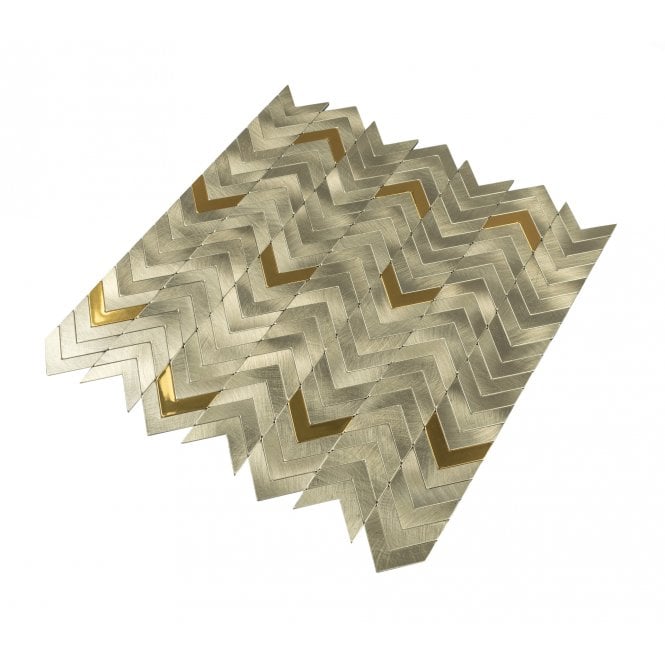 Gravity Aluminium Arrow Gold 28.1cm x 28.5cm (1cm x 4cm) Mosaic Tile