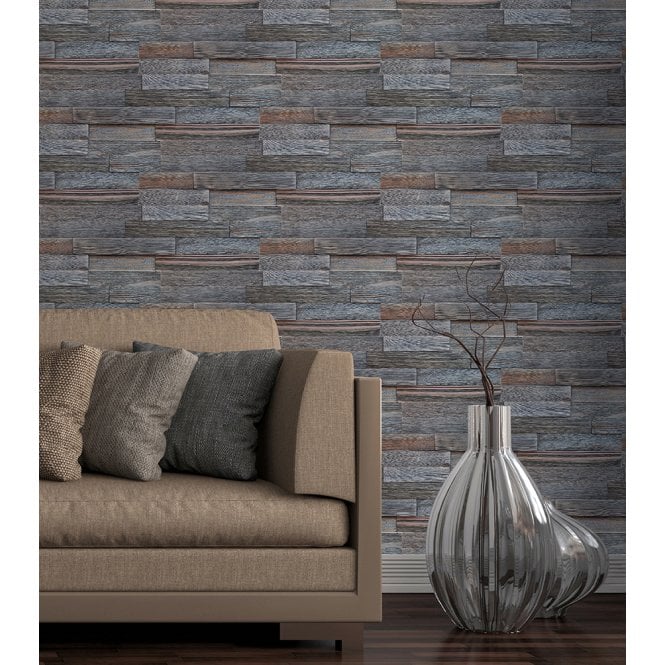 Grey Brown Wood 15cm x 60cm Peel & Stick Panel Tile