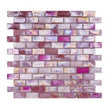 Hammered Pearl Pink Brick (2.3cm x 4.8cm) 30cm x 30cm Mosaic