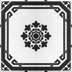 Hampshire Black 22.5cm x 22.5cm Wall & Floor Tile