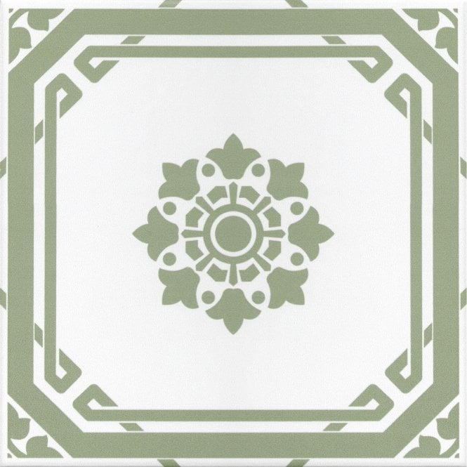 Hampshire Tavern Green 22.5cm x 22.5cm Wall & Floor Tile