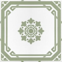 Hampshire Tavern Green 22.5cm x 22.5cm Wall & Floor Tile