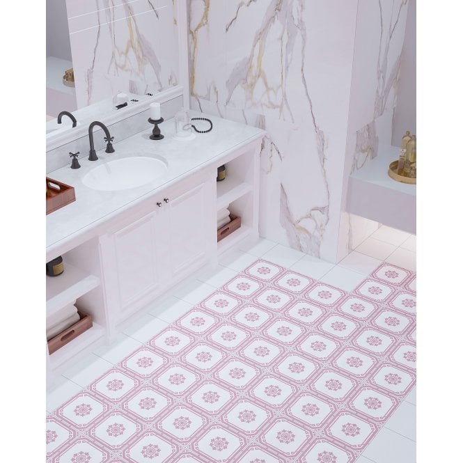 Hampshire White 22.5cm x 22.5cm Wall & Floor Tile