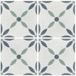 Havana White Flower 20cm x 20cm Wall & Floor Tile