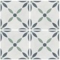 Havana White Flower 20cm x 20cm Wall & Floor Tile