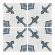 Havana White Herald 22.5cm x 22.5cm Wall & Floor Tile