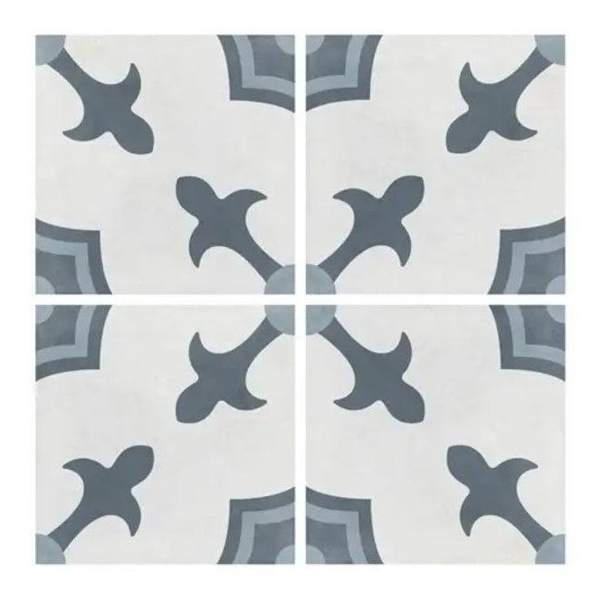 Havana White Herald 22.5cm x 22.5cm Wall & Floor Tile