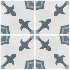 Havana White Herald 22.5cm x 22.5cm Wall & Floor Tile