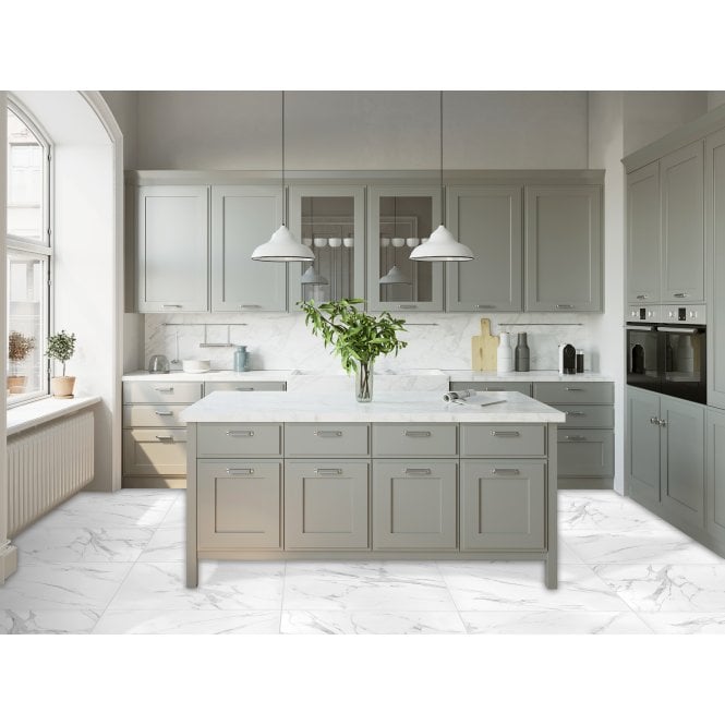 Hellas Marble Effect Matt Rectified Floor Tile 60cm x 60cm Floor Tile