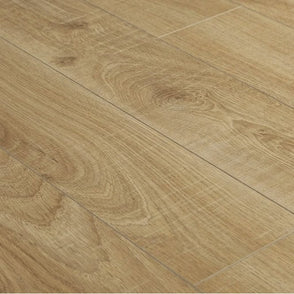 Helvetic Natural Light Oak Plank Satin Laminate 19.3cm x 138cm x 8mm (2.131 Sq/M Per Pack)