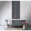 British Ceramic Tile Hemingway Diamond Décor Charcoal 25 x 50cm Wall Tile
