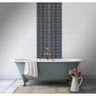British Ceramic Tile Hemingway Diamond Décor Charcoal 25 x 50cm Wall Tile