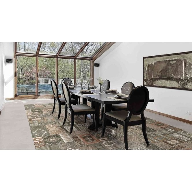 Realonda Herati Kilim Decor 44.2cm x 44.2cm Wall & Floor Tile