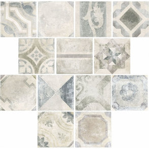 Italian Design Heritage Blanc Deco 33.3cm x 33.3cm Wall & Floor Tile