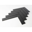 Herringbone Black Matt 20.9cm x 24.7cm (3.2cmx 14.5cm) Wall Mosaic