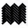 Herringbone Black Matt 31.8cm x 24.7cm (2.3cm x 7.3cm) Mosaic Tile