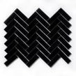 Herringbone Black Matt 31.8cm x 24.7cm (2.3cm x 7.3cm) Mosaic Tile