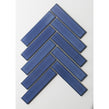Herringbone Blue Gloss 20.9cm x 24.7cm (3.2cm x 14.5cm) Wall Mosaic
