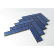 Herringbone Blue Gloss 20.9cm x 24.7cm (3.2cm x 14.5cm) Wall Mosaic