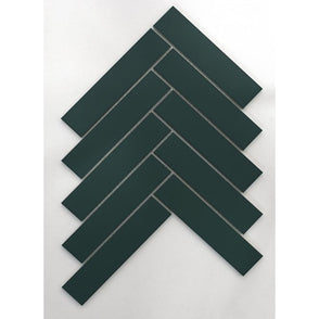 Herringbone Buckingham Green Matt 20.9cm x 24.7cm (3.2cmx 14.5cm) Wall & Floor Mosaic