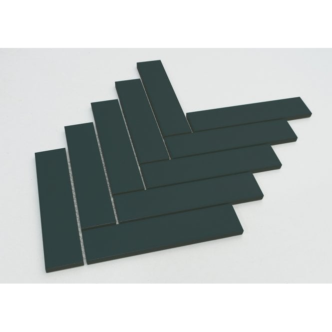 Herringbone Buckingham Green Matt 20.9cm x 24.7cm (3.2cmx 14.5cm) Wall & Floor Mosaic