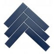 Herringbone Denim Blue Matt 20.4cm x 28cm (4.5cm x 19.5cm) Wall & Floor Mosaic