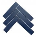 Herringbone Denim Blue Matt 20.4cm x 28cm (4.5cm x 19.5cm) Wall & Floor Mosaic