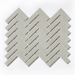 Herringbone Grey Matt 31.8cm x 24.7cm Wall Mosaic