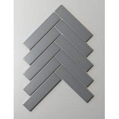 Herringbone Light Grey Matt 20.9cmx 24.7cm (3.2cmx 14.5cm) Wall Mosaic