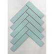 Herringbone Mint Green Matt 20.9cm x 24.7cm (3.2cmx 14.5cm) Wall Mosaic