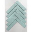 Herringbone Mint Green Matt 20.9cm x 24.7cm (3.2cmx 14.5cm) Wall Mosaic