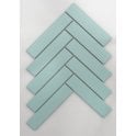 Herringbone Mint Green Matt 20.9cm x 24.7cm (3.2cmx 14.5cm) Wall Mosaic
