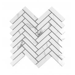 Herringbone Mont Blanc Mosaic 28cm x 33cm Wall & Floor Mosaic