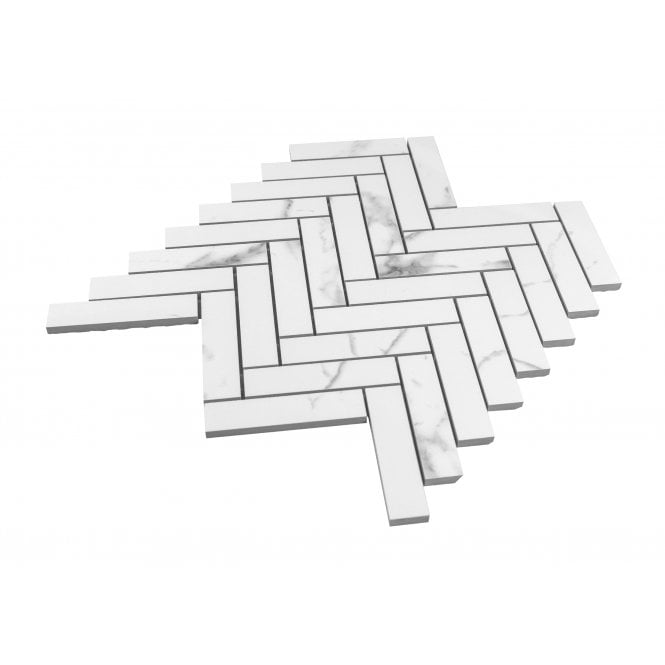 Herringbone Mont Blanc Mosaic 28cm x 33cm Wall & Floor Mosaic