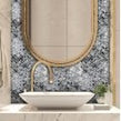 Herringbone Mother Of Pearl Black (1.5cm x 3cm) 27cm x 28.7cm Mosaic Tile