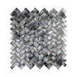 Herringbone Mother Of Pearl Black (1.5cm x 3cm) 27cm x 28.7cm Mosaic Tile